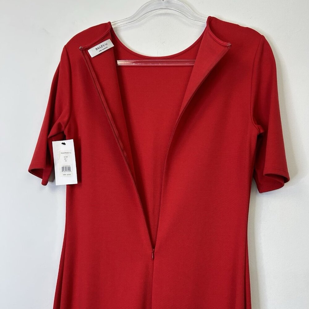 NEW‎ Bailey 44 Red Bodycon Dress Women’s Size Large Midi - Picture 9 of 10